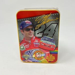 JEFF GORDON #24 5 All-Metal Collector Cards in a Collectible Tin